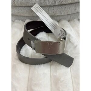 Glenayr Golf Belt Mens 30/75 Grey New Leather‎ Plaque Buckle Made in Canada